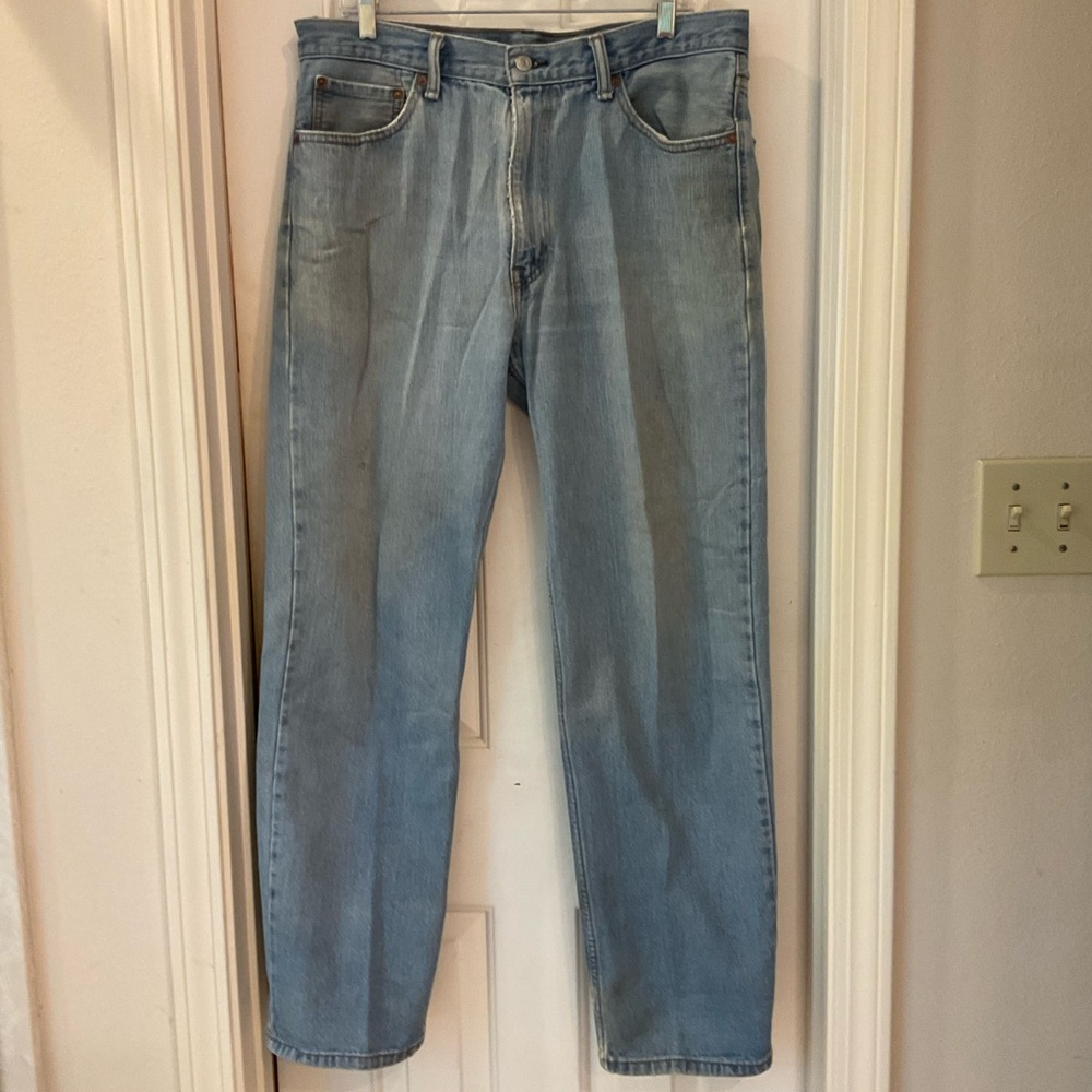 Levi’s 550 Jeans Orange Tab, Vintage, Men’s 36” x 32”, Well Loved, Well Worn.